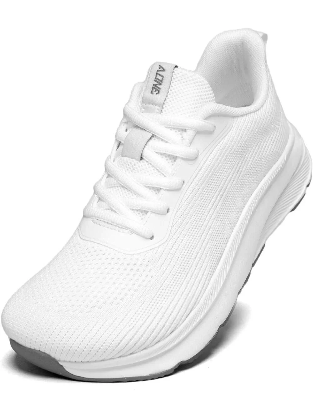 Men's White Wide Walking Shoes Soft Sole Non Slip Running Comfortable Sneakers
